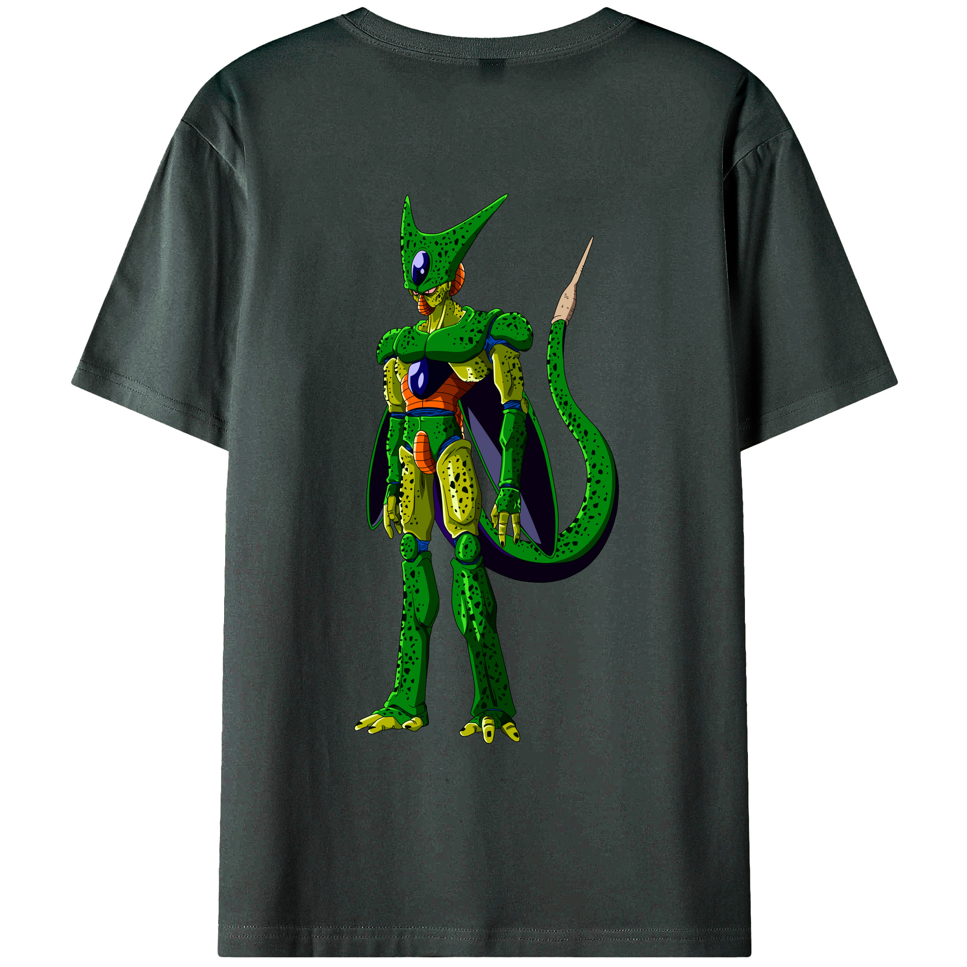 （画像用） ドラゴンボール セル DRAGON BALL Cell 綿100％ メンズ半袖Tシャツ（バックプリント） 通気性